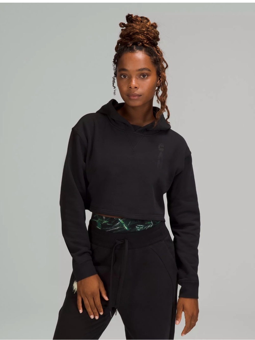 Lululemon Team Canada Cropped Black Hoodie